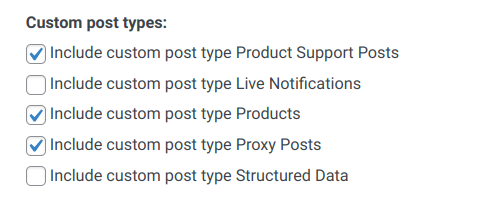 shows enabling proxy posts in the sitemap settings